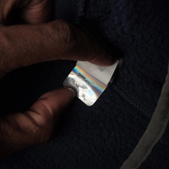 The North Face Navy Full Zip Fleece Jacket Men's Medium FA21 NF0A4P6T Winter - Picture 9 of 10